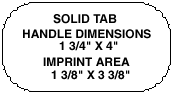 Custom Solid Tab Dimensions for Cheerleading Custom Solid Tab Rooter Poms