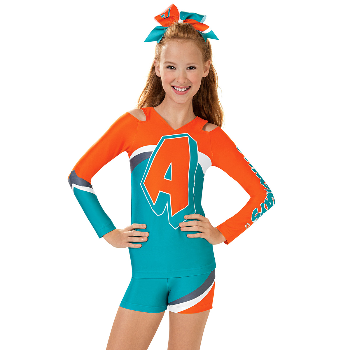 Lethal company girl. Cheerleading Performance uniform.