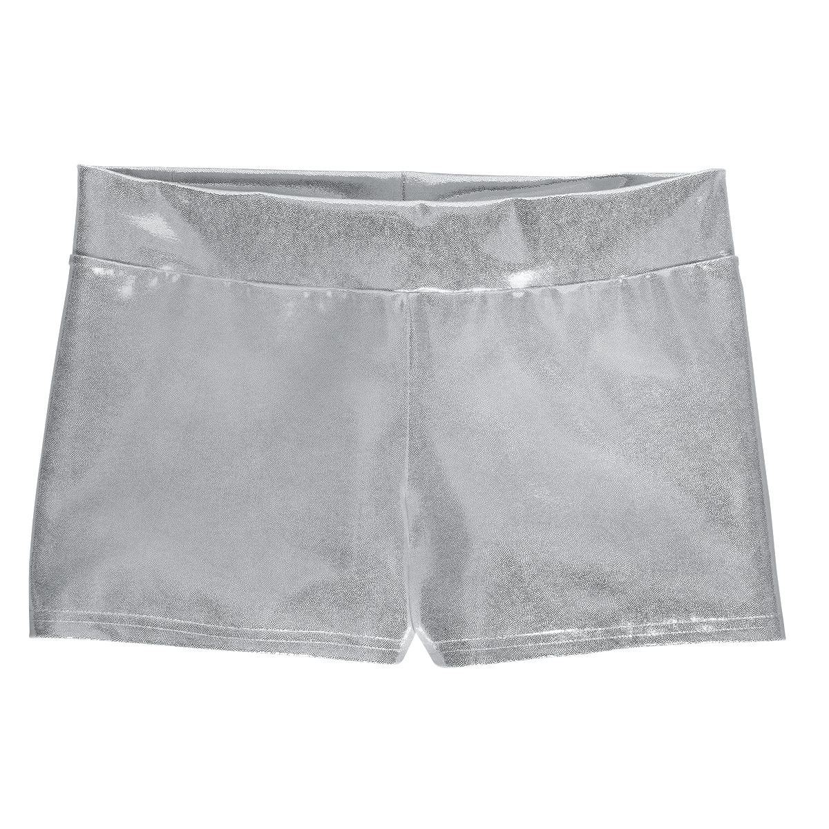 white metallic shorts