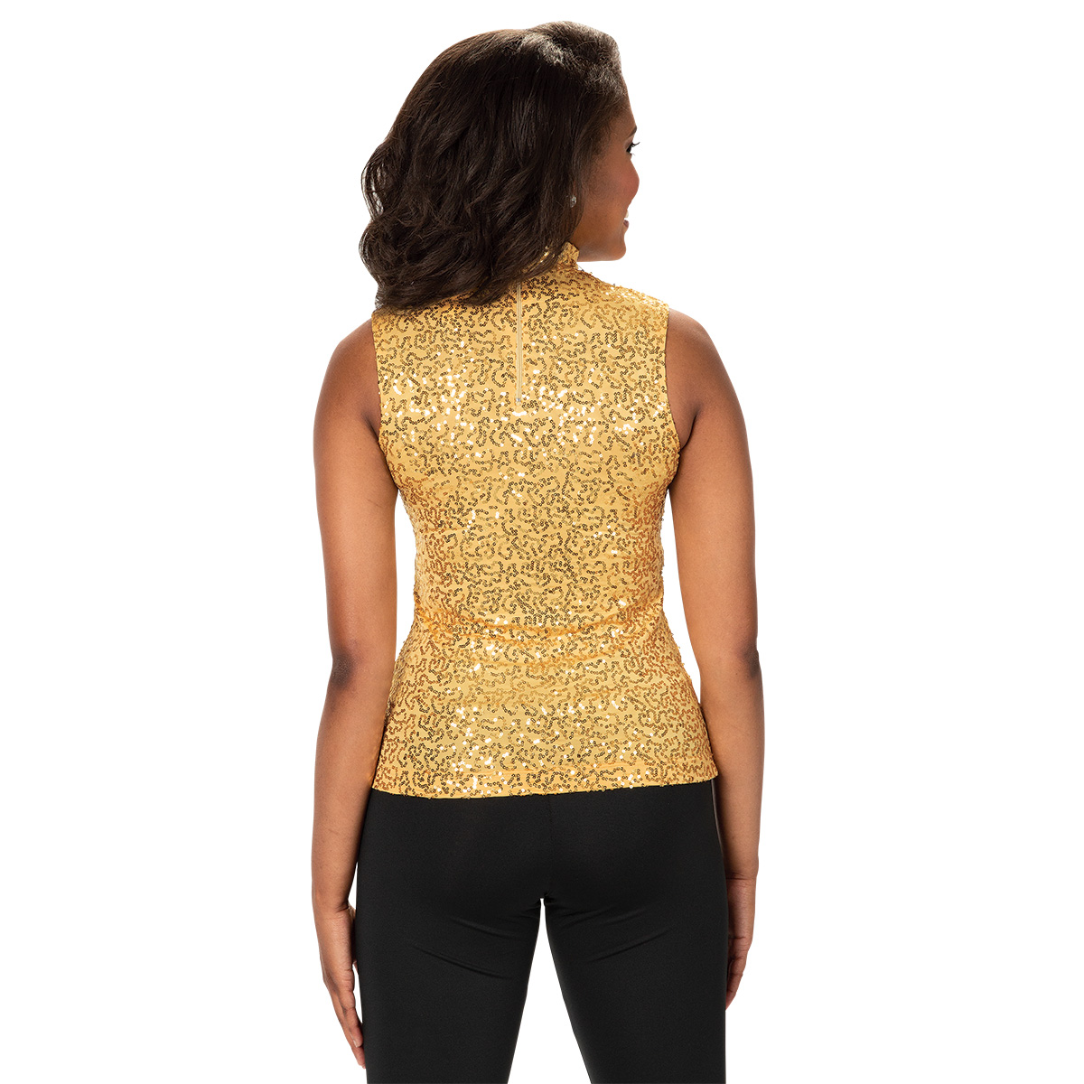 InStock Sleeveless Mock Turtleneck Sequin Top