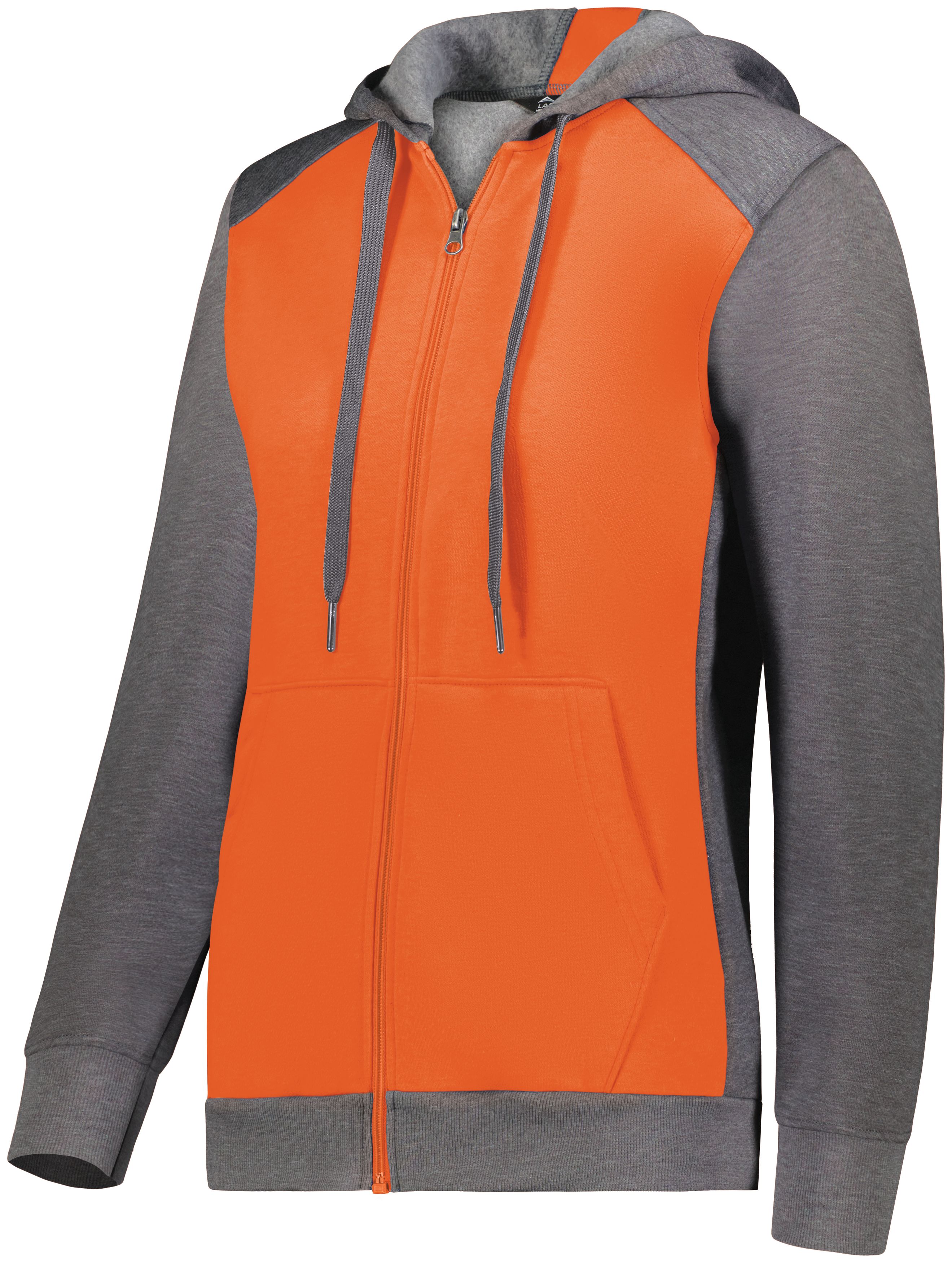 Between the Mountains Orange A feather for each Full Zip Hoodie for Women