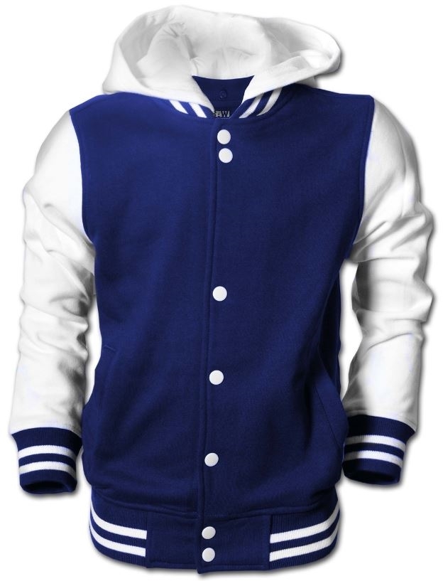 varsity jacket with hood