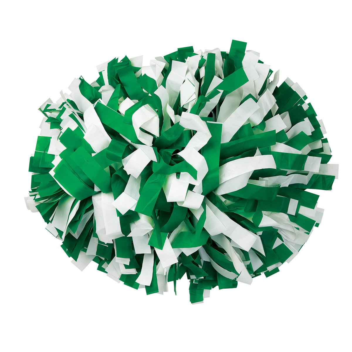 6" Plastic 2 Color Baton Handle Cheerleading Pom