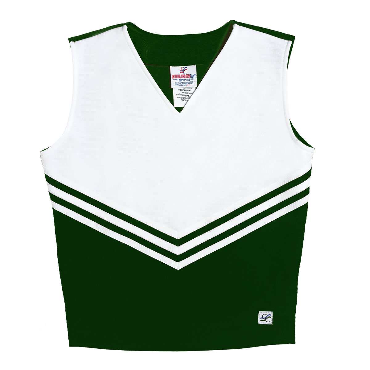 WOMEN's Size 36 Cheerleader Sweater GREEN over WHITE Green / White 