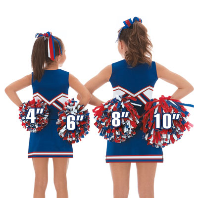Cheerleader Pom Pom Mixed Pom Pom 6*3/4 Custom Color Pick Size