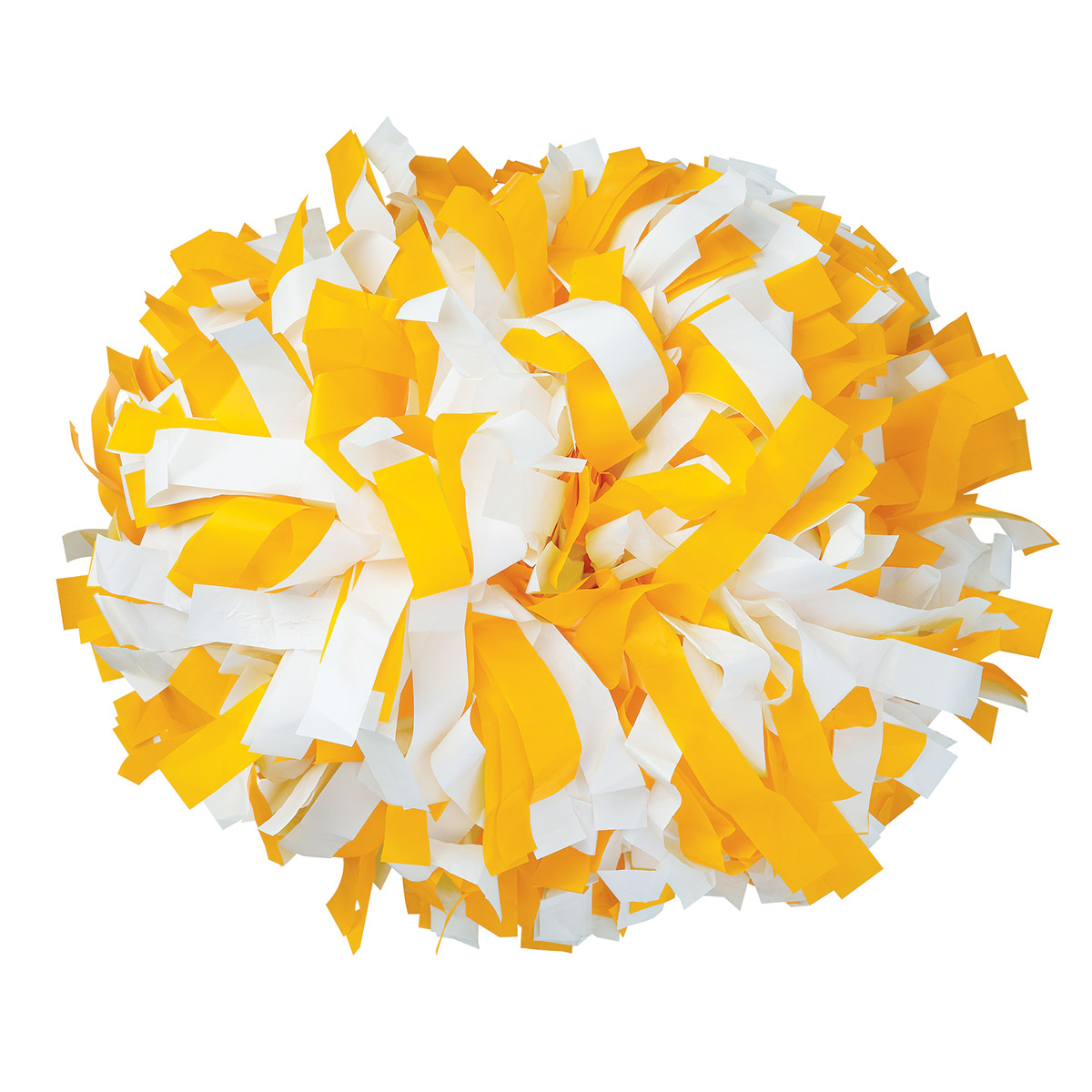 2-Tone Yellow & White Spirit Cheer Pom-Poms, Birthday, Toys, 24 Pieces