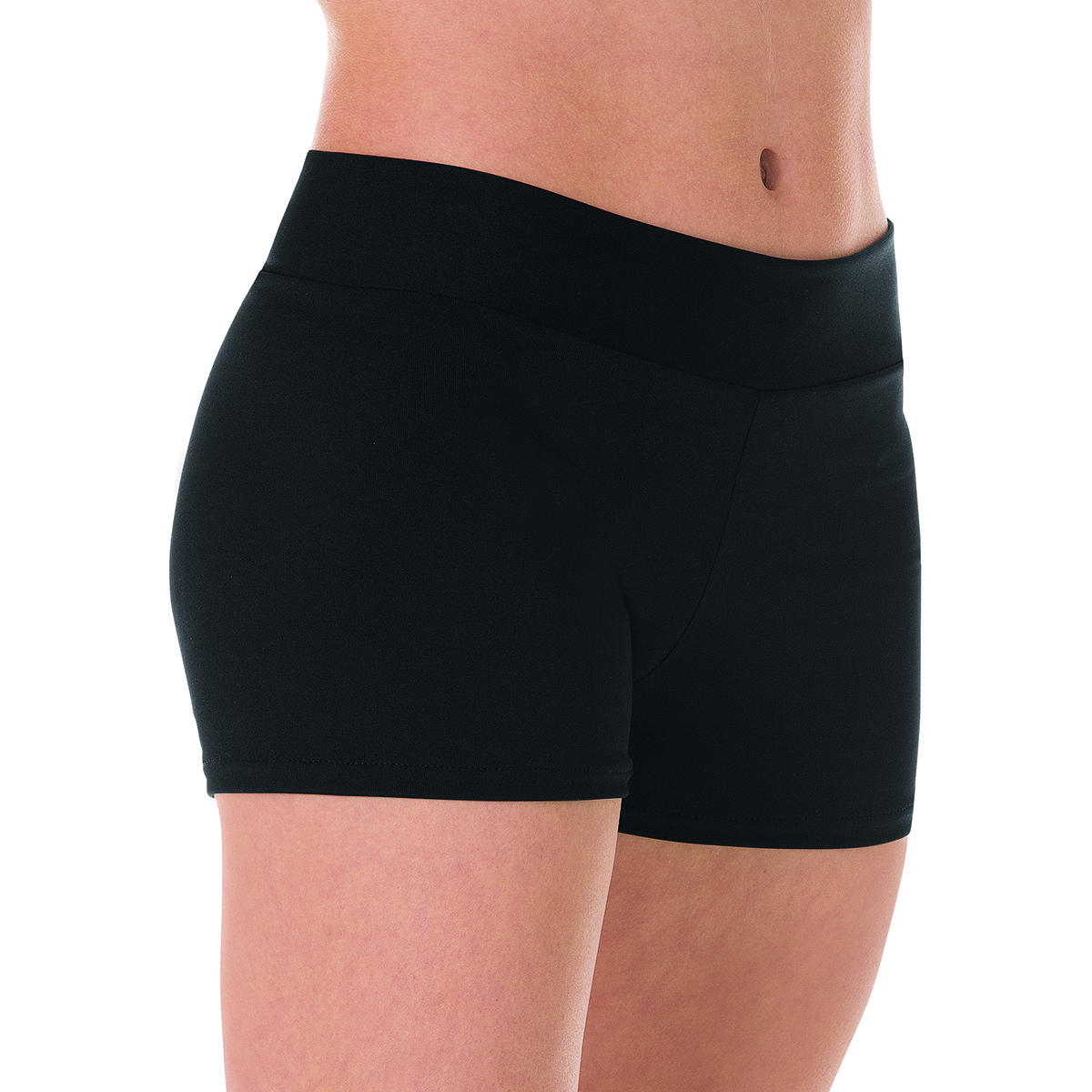 Mid-Rise Elastic Waist Hot Shorts