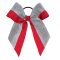 Quick Ship Large Two Color Grosgrain/Glitter Fused Bow