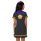Short Sleeve Mesh Jersey Dress with Striping (58E 2020)
