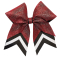 Extra Large Grosgrain Bow with Glitter Overlay and White Vinyl Chevron Applique
