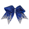 Extra-Large Glitter Flame Bow with Rhinestones