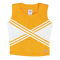 Stock Sweetheart Neck Cheer Uniform Shell with Criss Cross Design