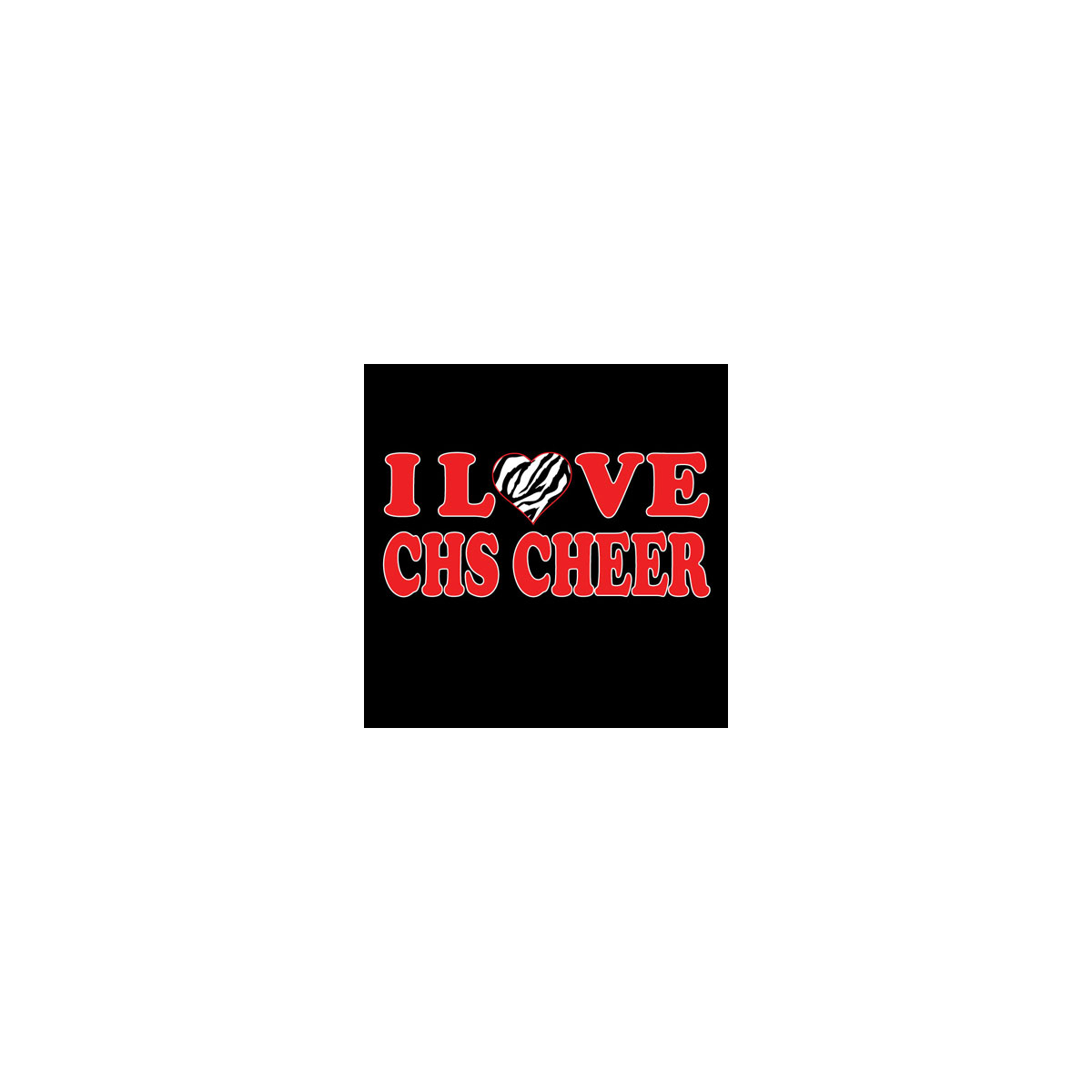 2 Color Heart Cheer Screenprint Design (CTND61)