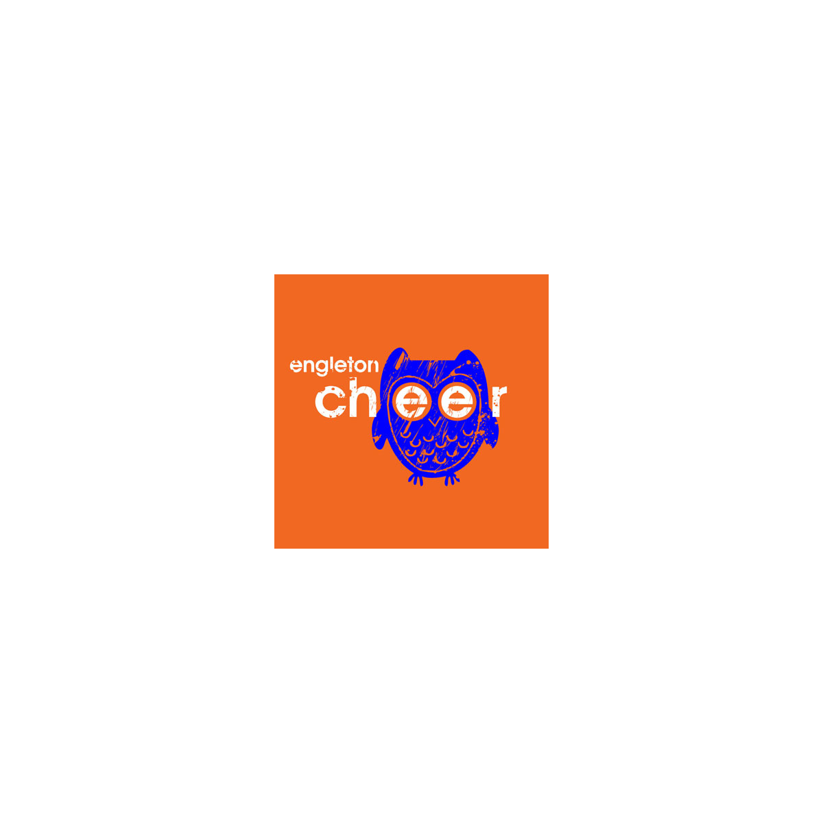2 Color Cheer Owl Team Name Screenprint Design (CTND62)