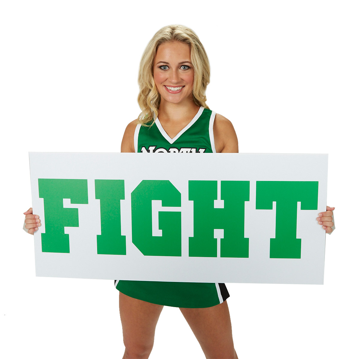 Custom Rectangle Pep Rally Sign Printed on One Side- 16 in. x 36 in.