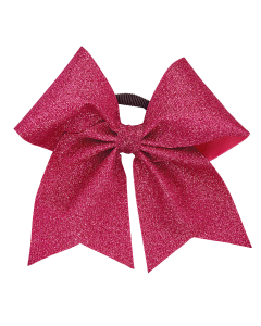 In-Stock Metallic Hot Pink Extra Large Soft Glitter Hair Bow
