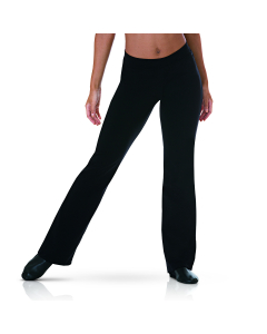CC Dancewear Mid-Rise Elastic Waist Jazz Pant - Black