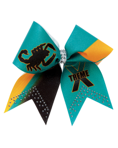 Extra Large Custom Sublimated Arch Collection Bow with Rhinestones (HBCCF-020R)