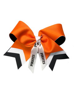 Extra Large Triple Layer Arrow Bow with Mascot Streamers
