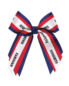 Large Triple Layer Bow with Mascot Ribbon