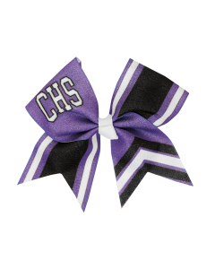CC Fusion Extra Large Glitter Striped Bow