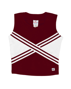 Stock Sweetheart Neck Cheer Uniform Shell with Criss Cross Design - Closeout