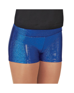 Custom Metallic and Specialty Fabric Mid-Rise Elastic Waist Hot Shorts
