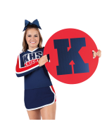 Custom Round Pep Rally Sign Printed on One Side - 24 in x 24 in