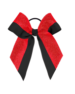 In-Stock Large Two Color Grosgrain/Glitter Fused Bow