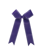 Small Narrow Bow with Rhinestone Edge