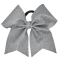 In-Stock Extra Large Soft Glitter Hair Bows - Metallic Silver