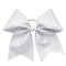 In-Stock Extra Large Soft Glitter Hair Bows - Metallic White