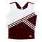 Stock Sweetheart Neck Cheer Uniform Shell Top with Diagonal Design - Light Maroon - All Sales Final