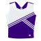 Stock Sweetheart Neck Cheer Uniform Shell Top with Diagonal Design - Purple