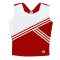 Stock Sweetheart Neck Cheer Uniform Shell Top with Diagonal Design - Red