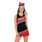 Stock Round Neck Racerback Cheer Uniform Shell Top with Diagonal Design