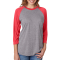 Raglan Gameday T-shirt - Vintage Red/Heather Grey