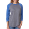 Raglan Gameday T-shirt - Vintage Royal/Heather Grey