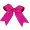 In Stock Large HoloFlex Metallic Short Tail Bow-HoloFlex Hot Pink