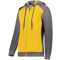 Three Season Fleece Full Zip Heather Hoodie - Charcoal/Bright Gold