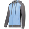 Three Season Fleece Full Zip Heather Hoodie - Charcoal/Columbia Blue