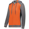 Three Season Fleece Full Zip Heather Hoodie - Charcoal/Orange