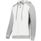Three Season Fleece Full Zip Heather Hoodie - Grey/White