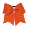 Extra Large 3" Grosgrain Bow with V-Cut Tails - Quick Ship - Neon Orange