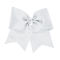 Extra Large 3" Grosgrain Bow with V-Cut Tails - Quick Ship - White