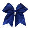 In-Stock Extra Large Soft Glitter Hair Bows - Metallic Royal Blue