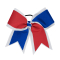 Quick Ship Extra Large Diagonal Flip Grosgrain Bow - Red/Royal Blue