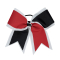 Quick Ship Extra Large Diagonal Flip Grosgrain Bow - Red/Black