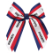 Large Triple Layer Bow with Mascot Ribbon