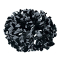 Solid Color 6" Metallic Baton Handle Poms - Metallic Black